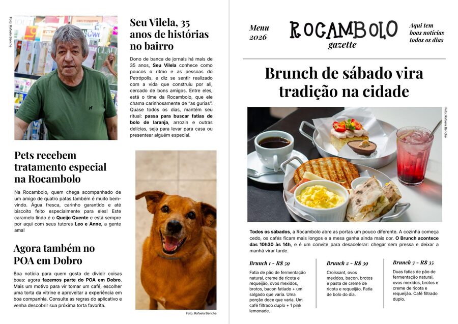 Rocambolo Gazette — Menu 2026